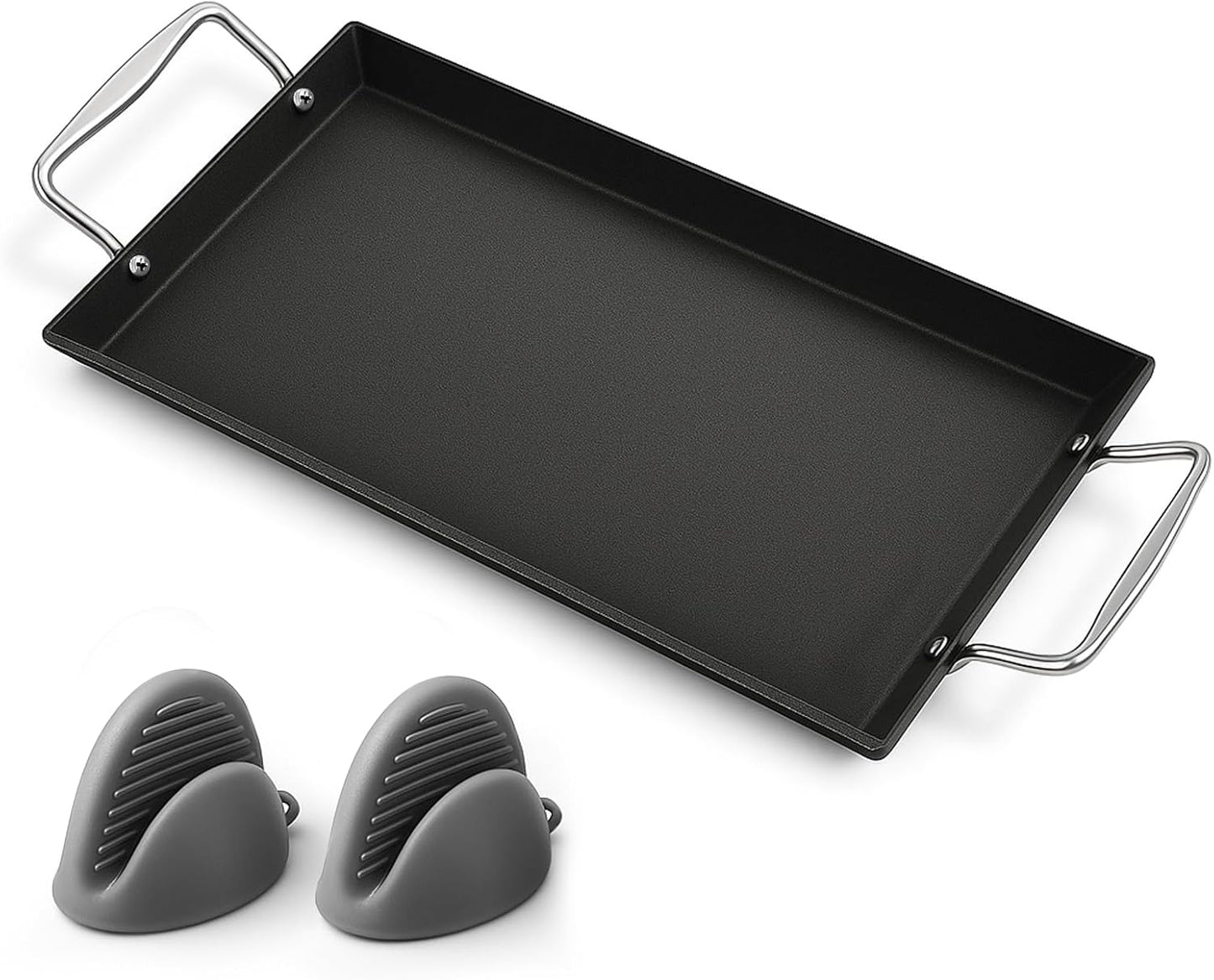 Utheer Upgraded Nonstick Cast Iron Griddle for All Heat Sources