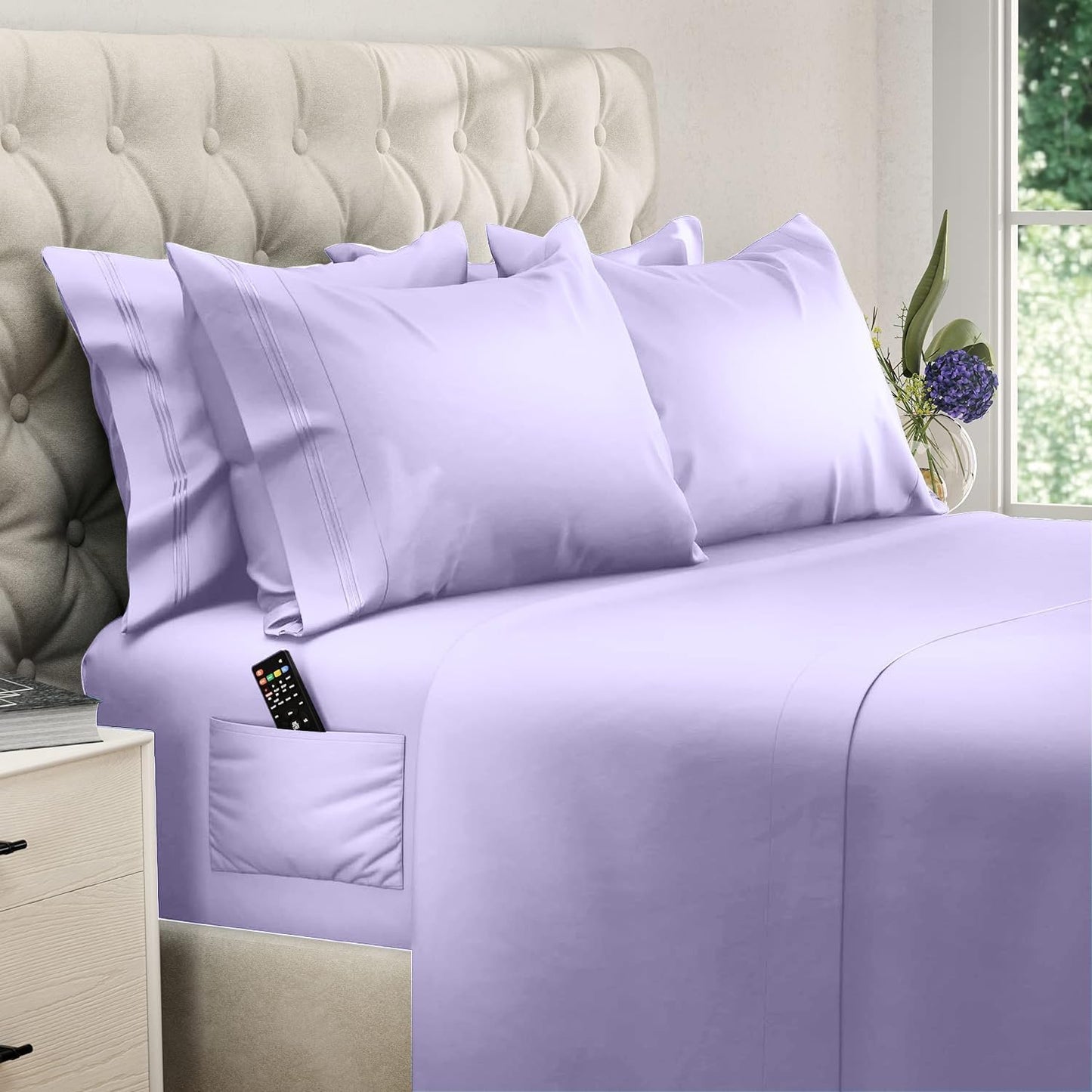 DREAMCARE Full Size Sheets Set - Deep Pocket Cooling Sheets