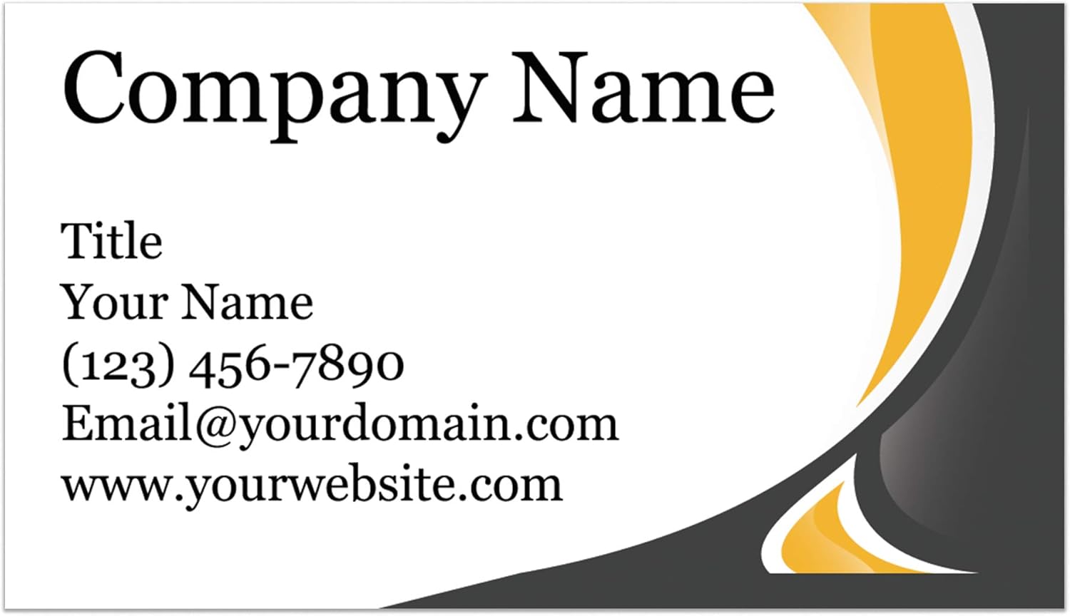 Custom Printed Business Cards on Thick Sturdy Stock - 3.5 in x 2 in