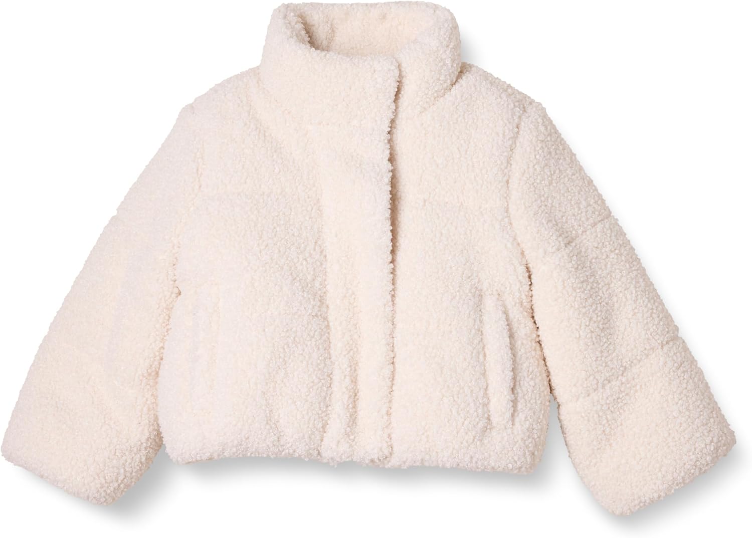 Cropped Full-Zip Puffer Jacket for Girls - Cozy and Stylish