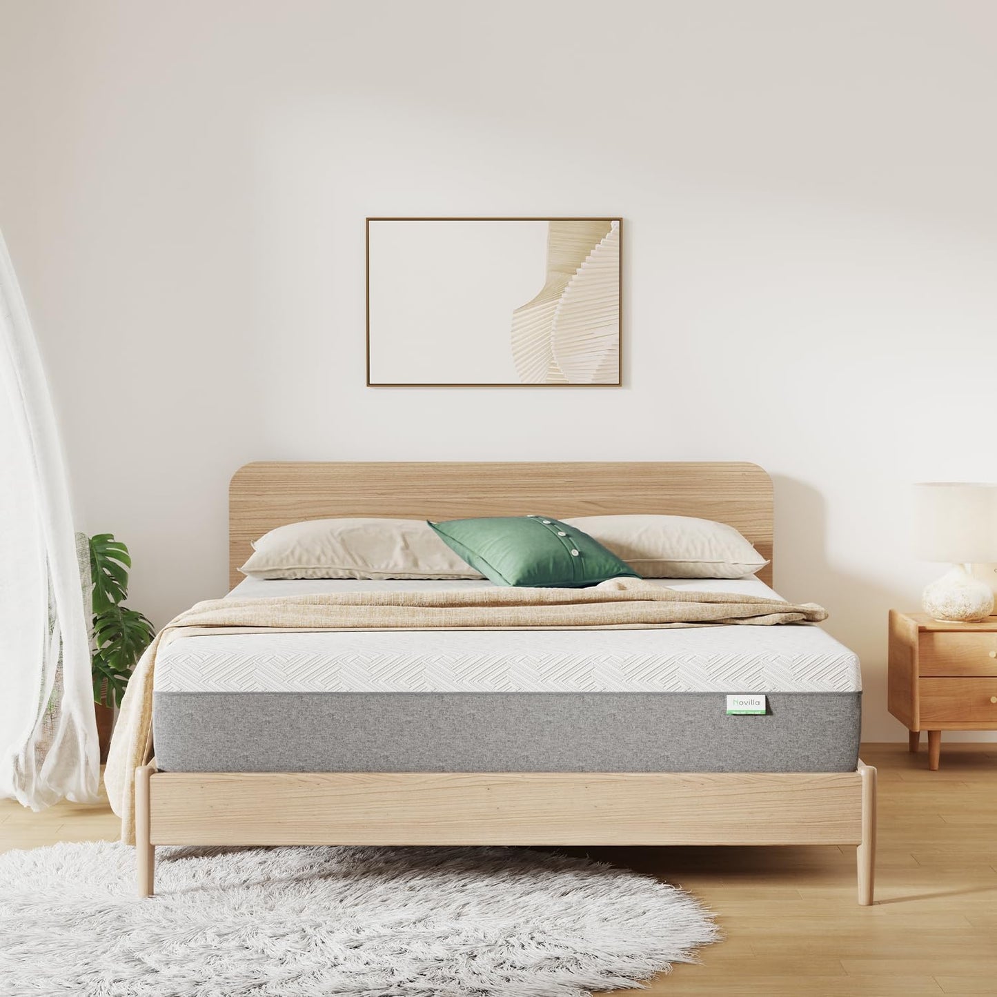 Novilla 14 Inch Gel Queen Memory Foam Mattress for Comfort