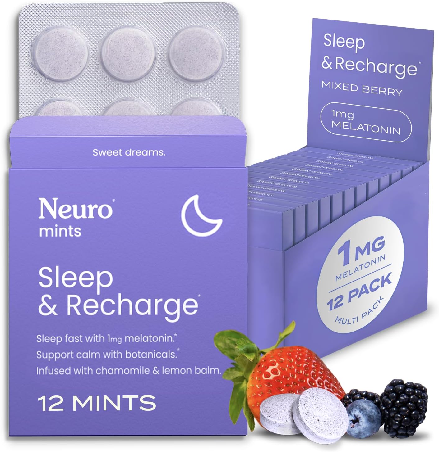 Neuro Melatonin 1 mg Sleep Mints for Calm Sleep Experience