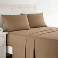 Clara Clark California King Microfiber Sheets Mocha Brown - Premier