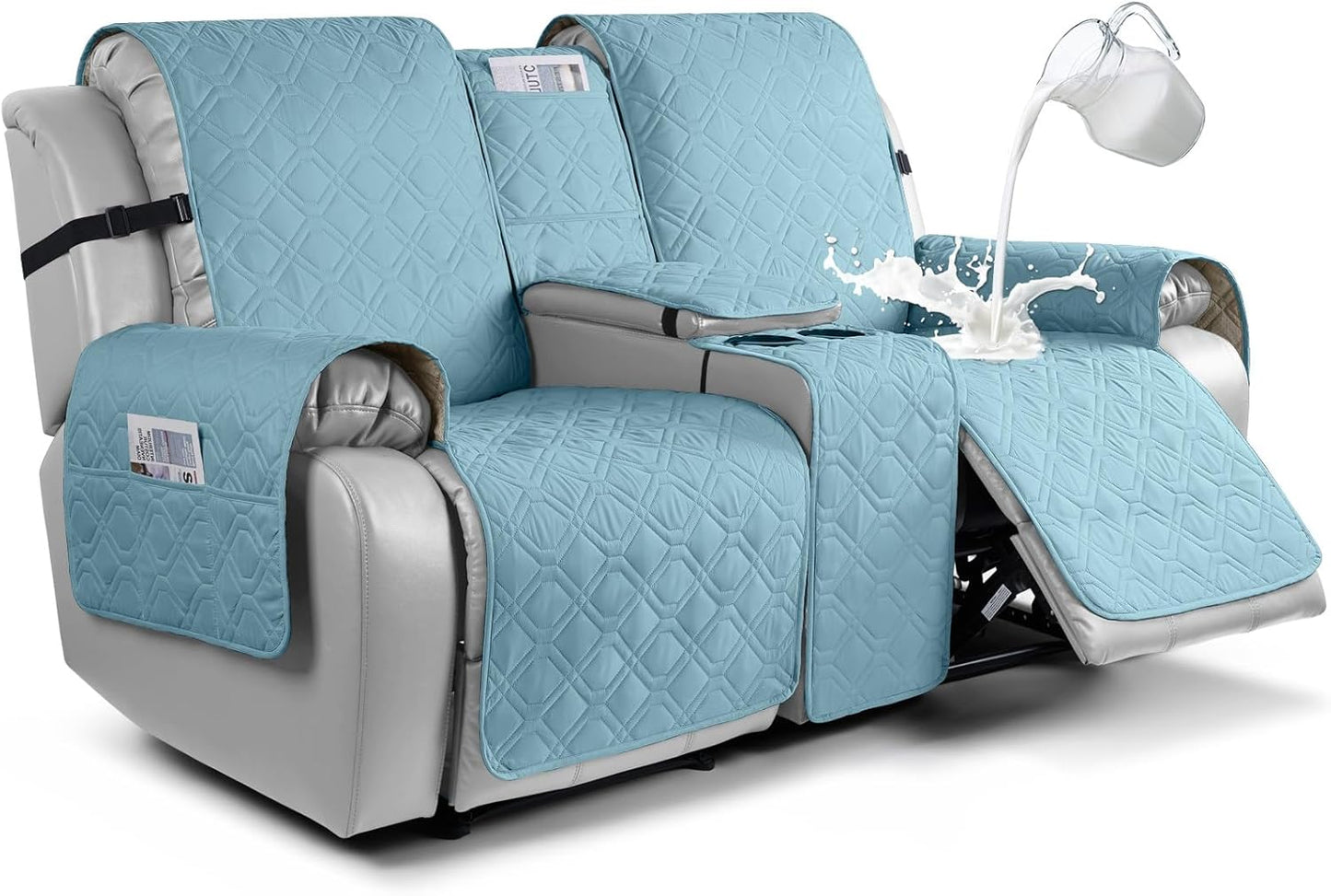 VANSOFY Loveseat Recliner Cover: 100% Waterproof & Non-Slip