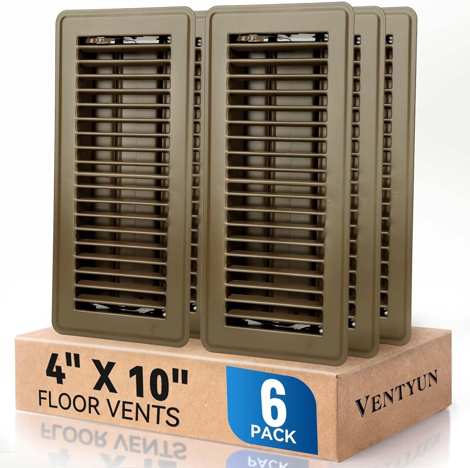4 x 10 Floor Register Vent Covers for Adjustable Airflow Control