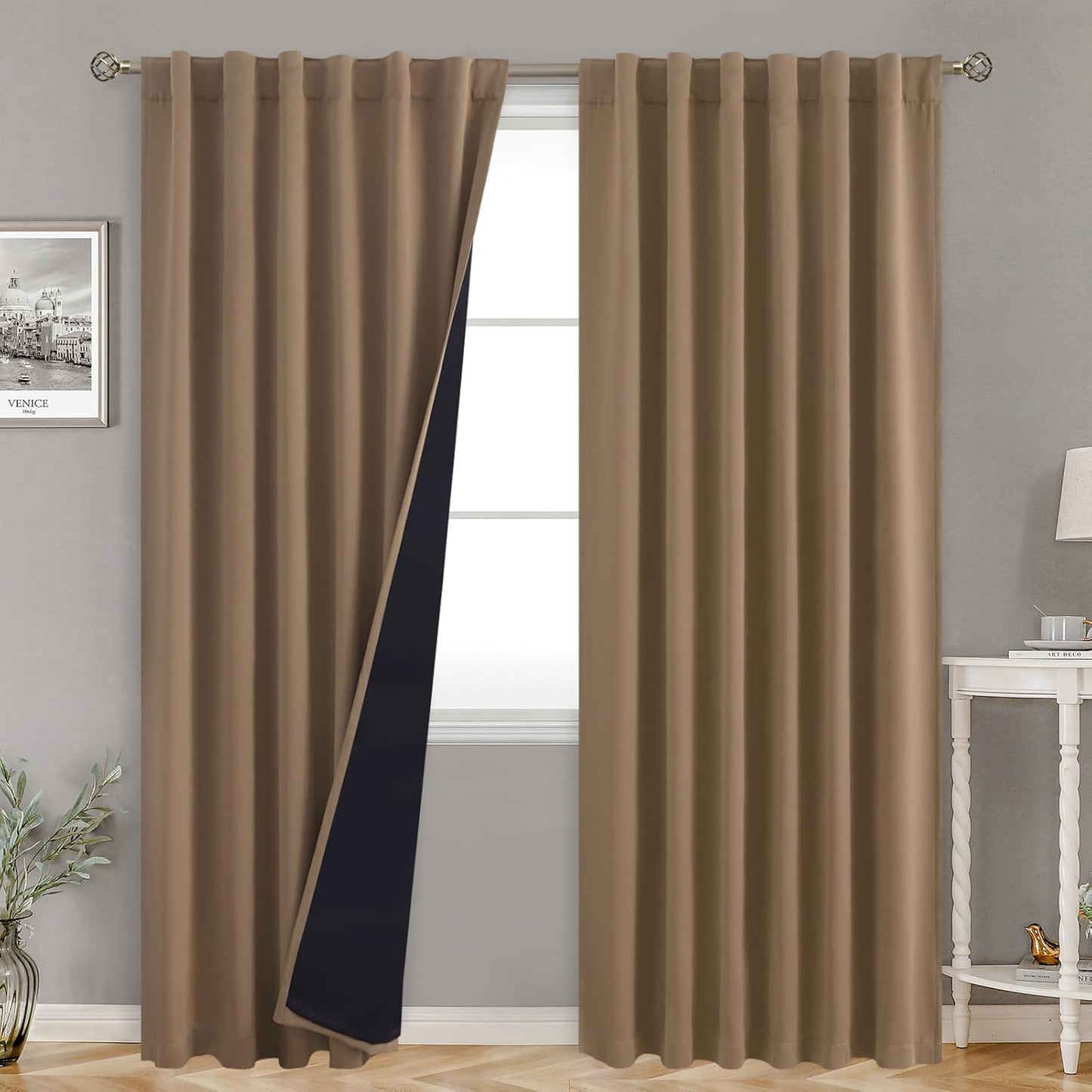 BGment Thermal Insulated Blackout Curtains for Total Darkness
