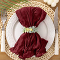 Cheesecloth Napkins Set of 50 21in Burgundy - Rustic Table Linen