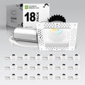 ASD Trimless 2 in LED Recessed Lighting, 8W Square Downlight - Clean