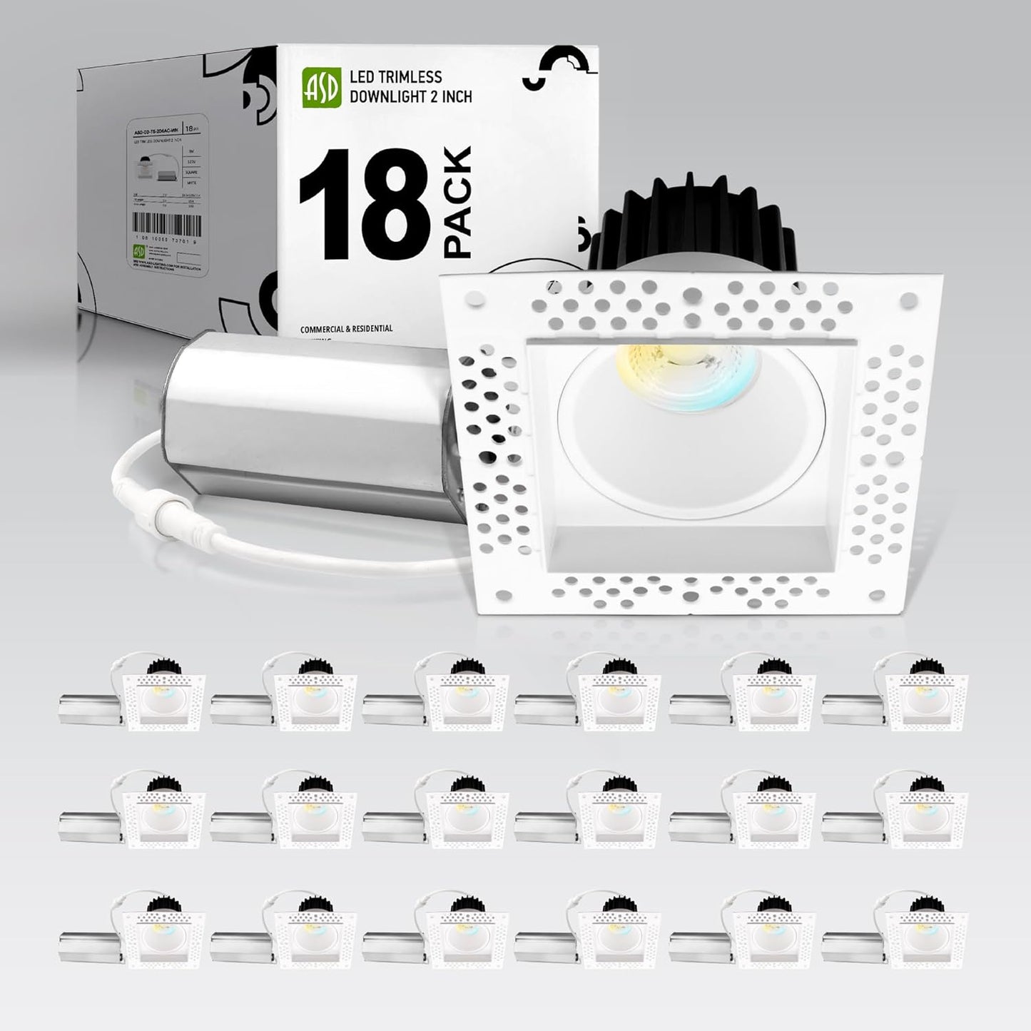ASD Trimless 2 Inch LED Recessed Lighting for Ceiling Use