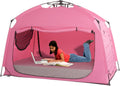 Instant Privacy Pink Bed Tent: Spacious 3-Door Design