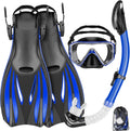 Snorkeling Gear for Adults Kids - Mask Fins Snorkel Set with Bag