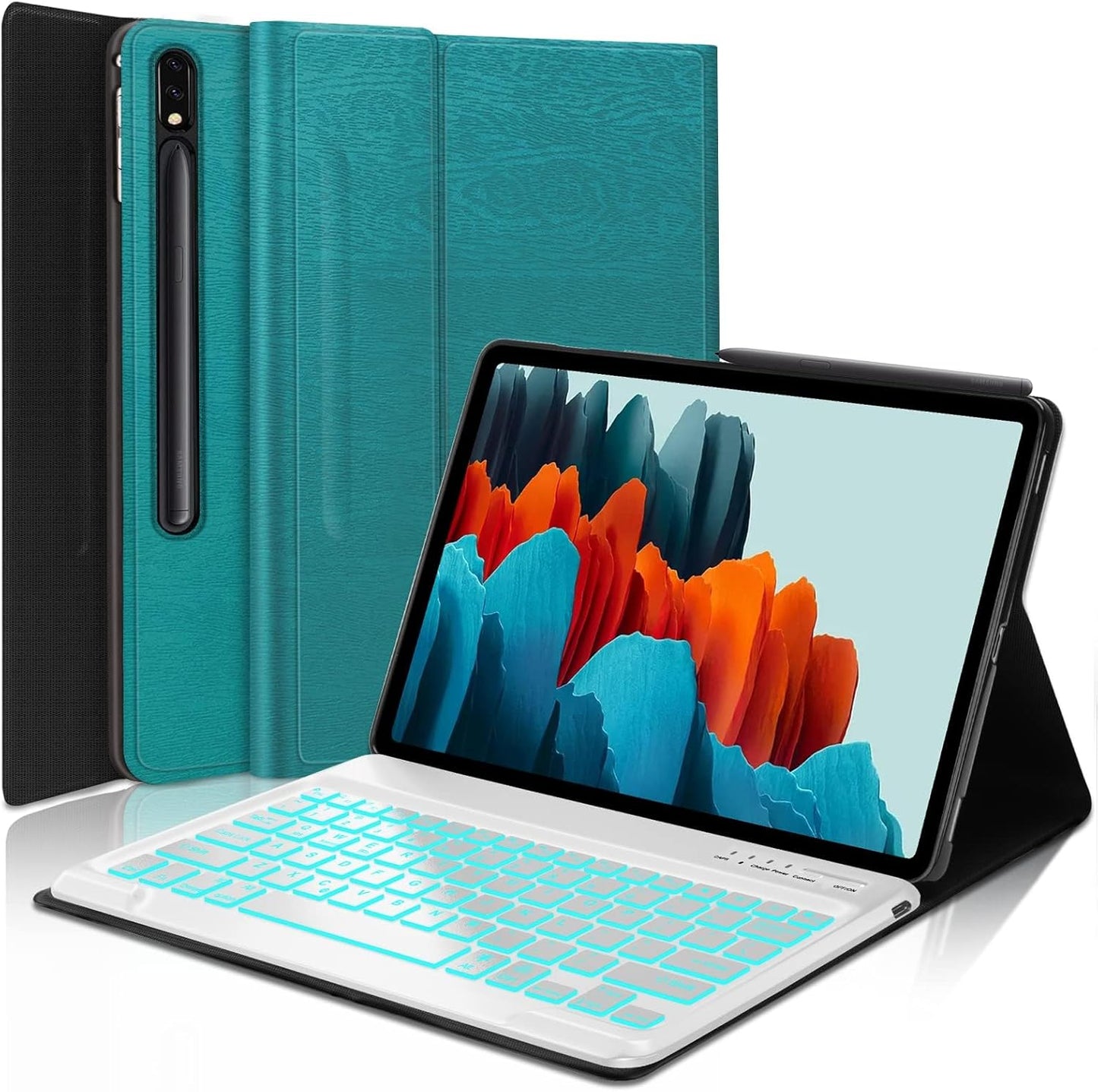 Samsung Galaxy Tab S8+/S7 FE/S7 Plus Keyboard Case with RGB
