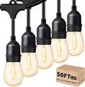Svater Outdoor Led String Lights 50FT S14 Patio Lights - Energy Saving