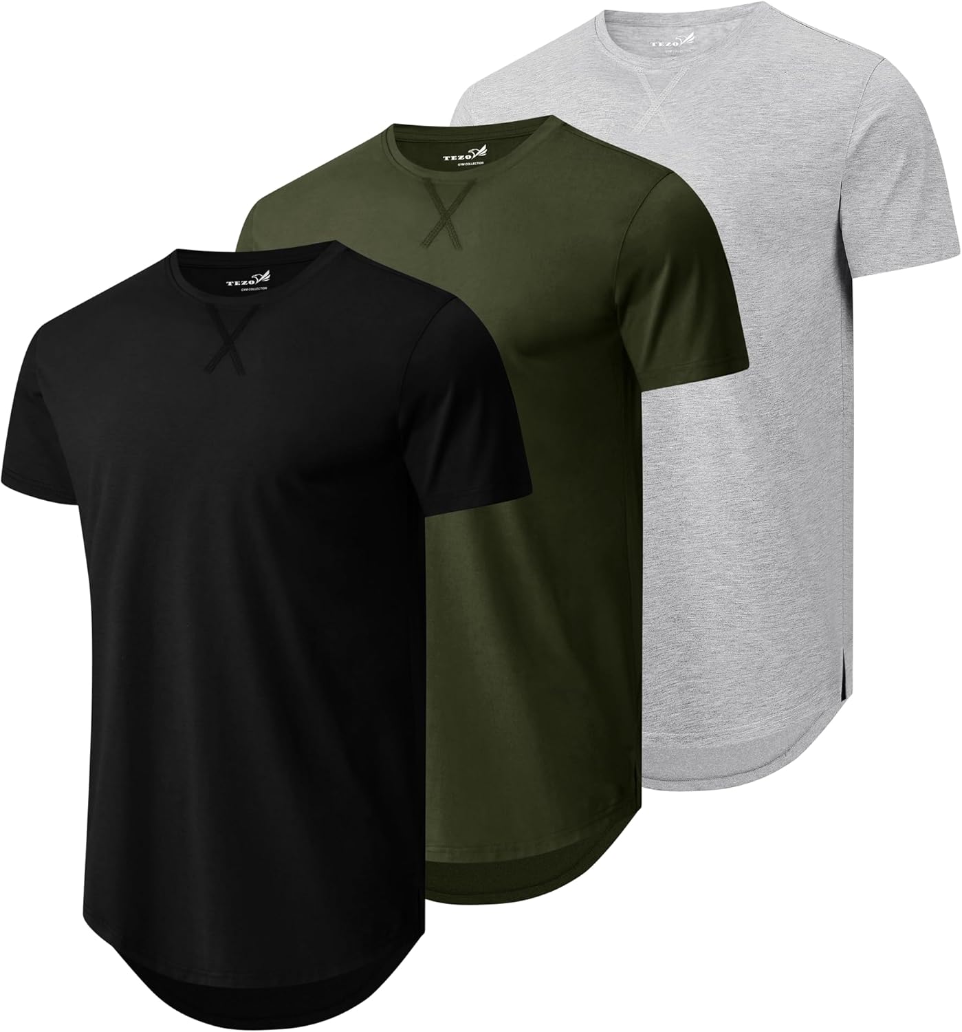 Mens 3 Pack Plain Cotton Shirts for Casual Everyday Wear