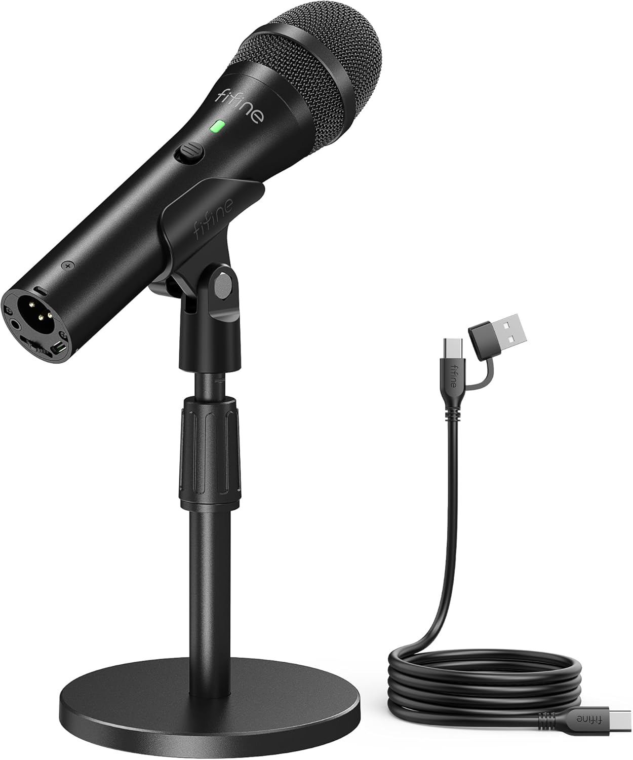FIFINE USB/XLR Dynamic Microphone for Clear Podcast Recording
