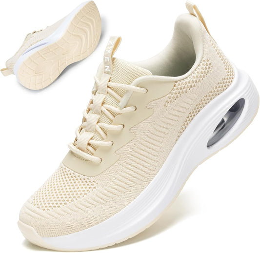 ZYEN Wide Toe Box Shoes for Women with Air Cushion Support