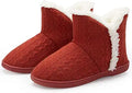 Women Warm Bootie Slippers Fluffy Plush Indoor Outdoor - Cozy VNeck
