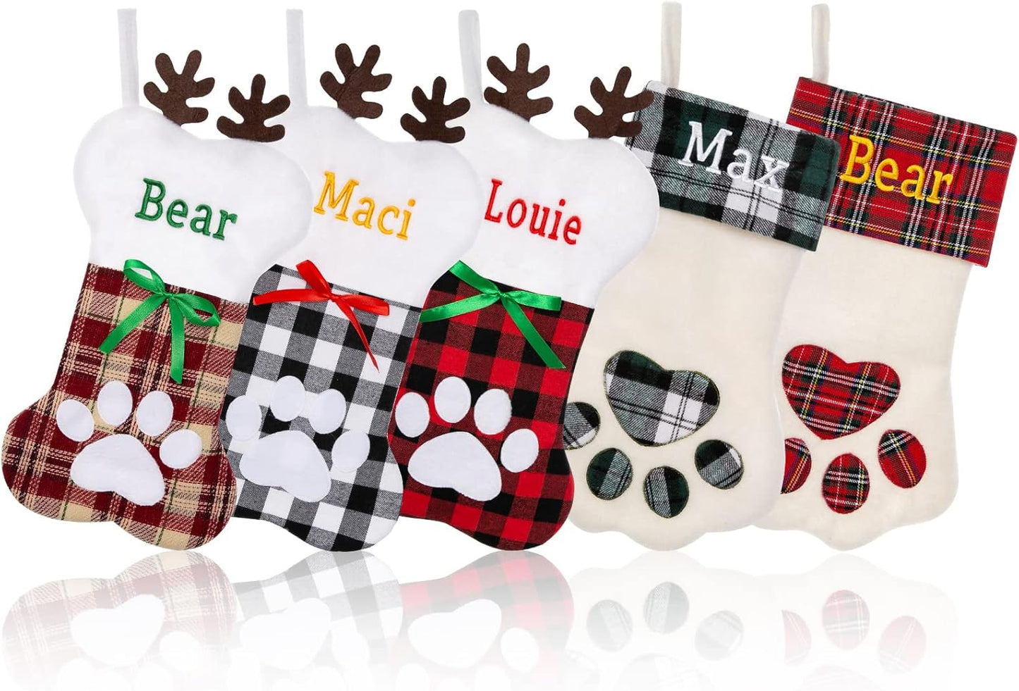 Personalized Christmas Stocking for Pets - Custom Embroidered Gifts