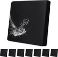 Outdoor Cushion Covers 8 Pcs Stretch Waterproof Patio Covers - Black