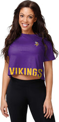 FOCO Women's NFL Team Logo Ladies Bottom Line Fashion Crop Top - Fan