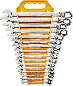 GEAWRENCH 16 Pc. Reversible Ratcheting Wrench Set for Mechanics