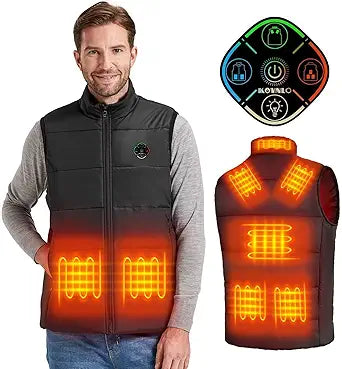 KOVNLO Heated Vest For Men With Smart Controller And Lights-out Design