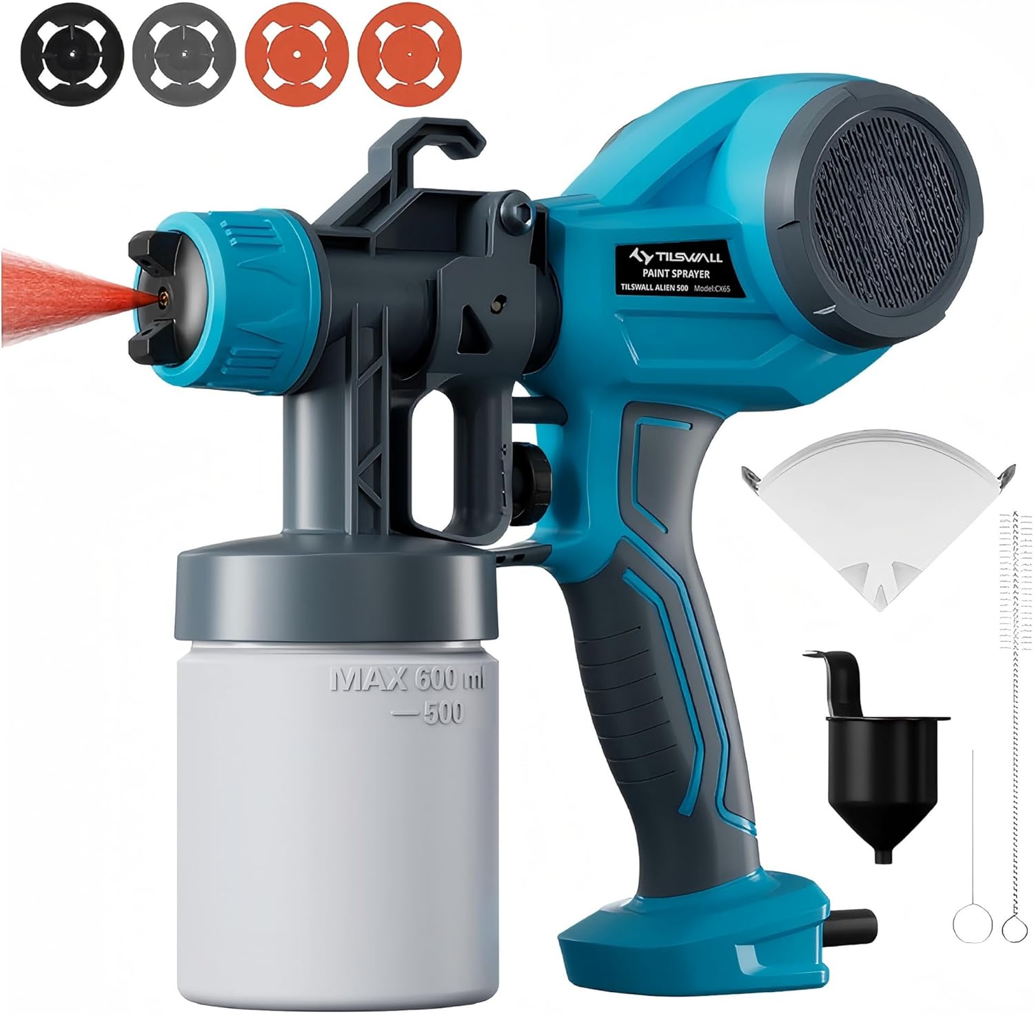 Tilswall Lightweight HVLP Paint Sprayer for Easy DIY Projects