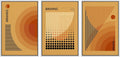 Bauhaus Framed Canvas Print Wall Art 16in x 24in - Minimalist Mid