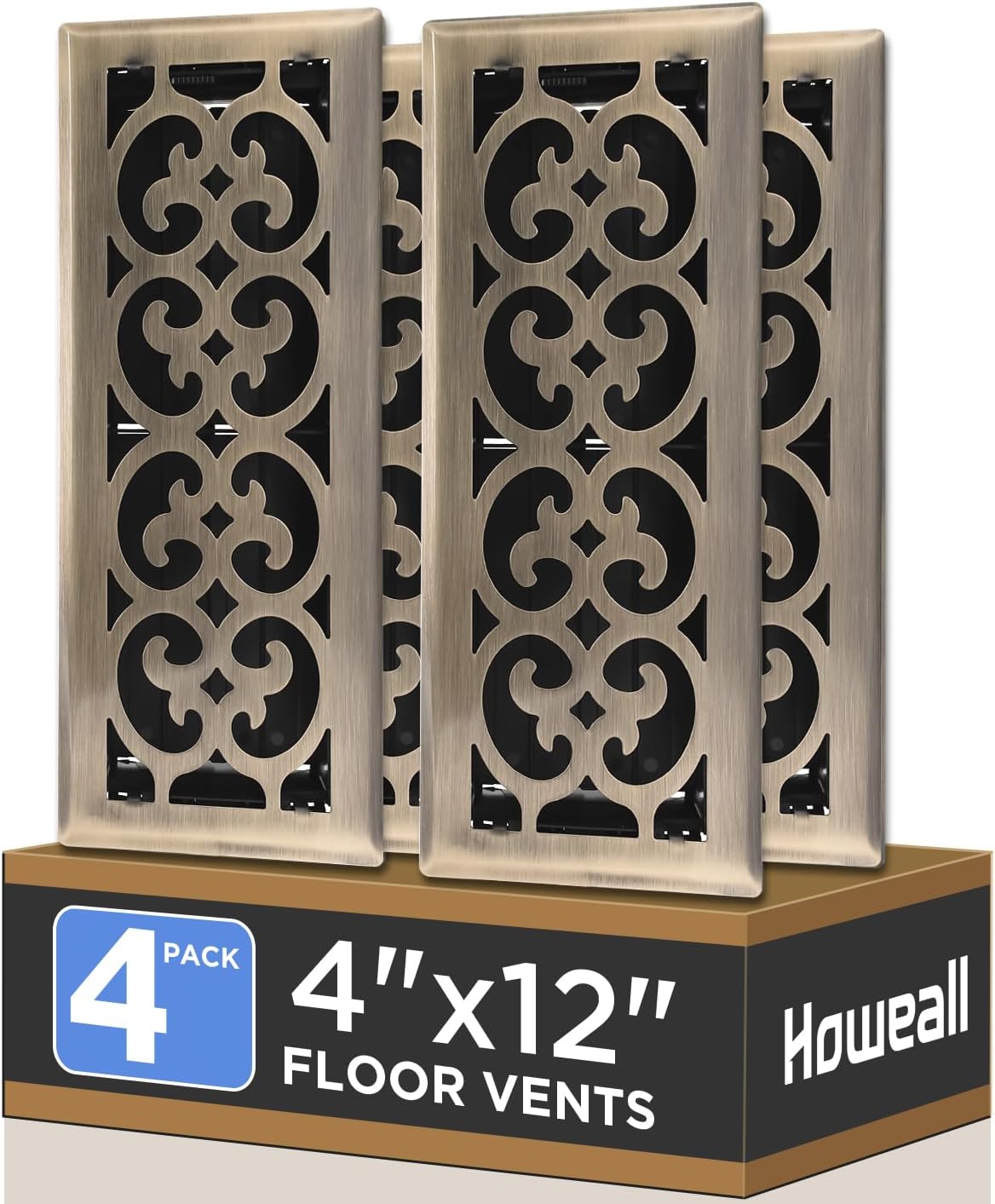 4x12 Inches Heavy Duty Walkable Floor Register for Home Use