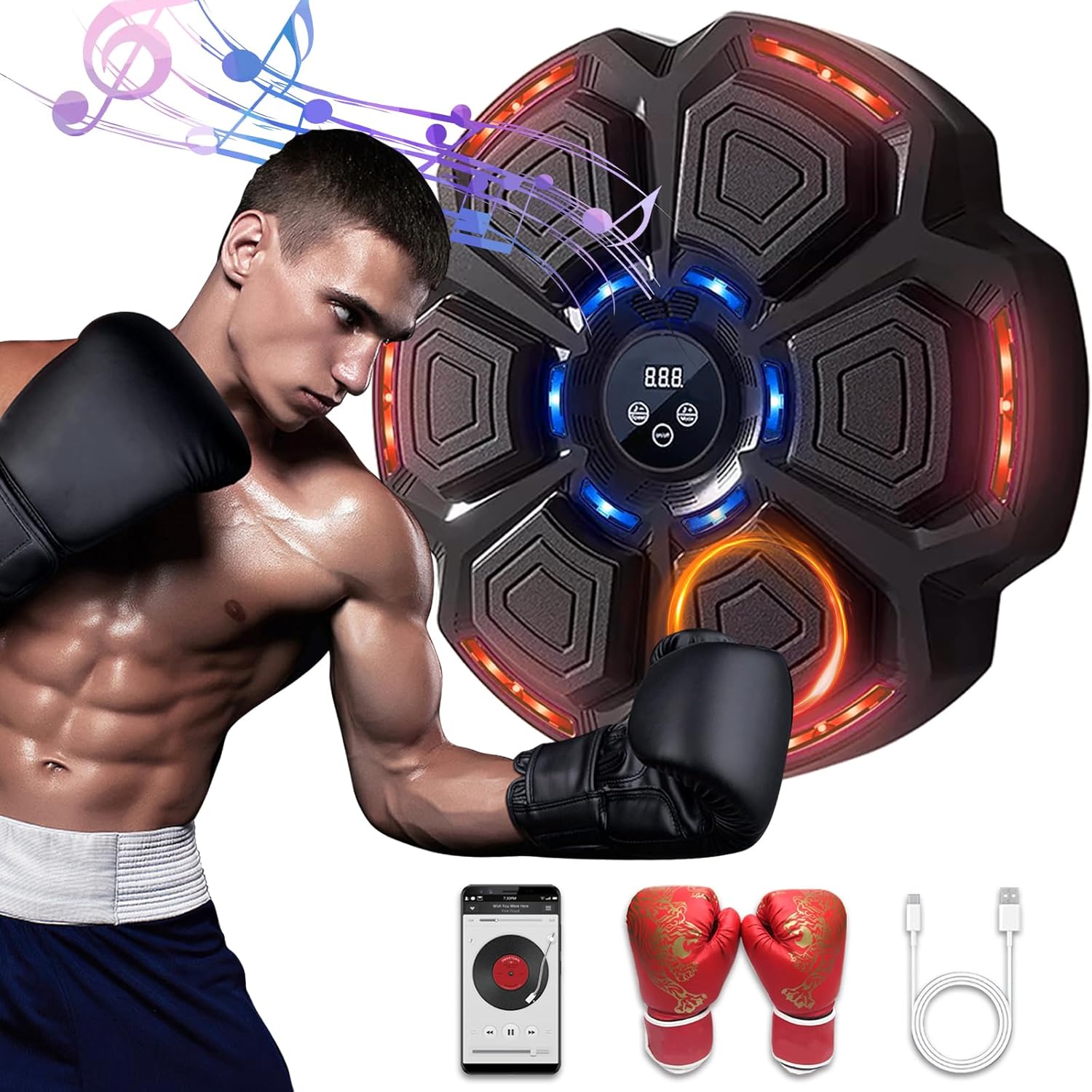 Smart Bluetooth Music Boxing Trainer for Home & Gym