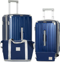 Romswi Suitcase Set 4Piece with Cup Holder TSA Lock - Durable Hardside