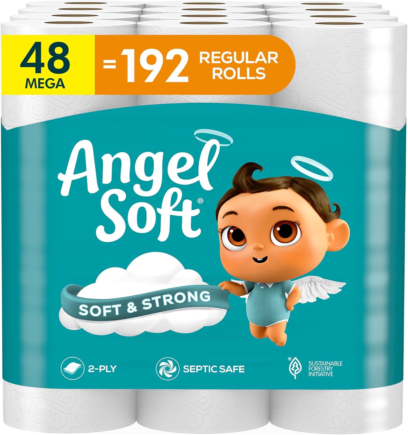 Angel Soft Toilet Paper Mega Rolls - Soft, Strong, and Reliable