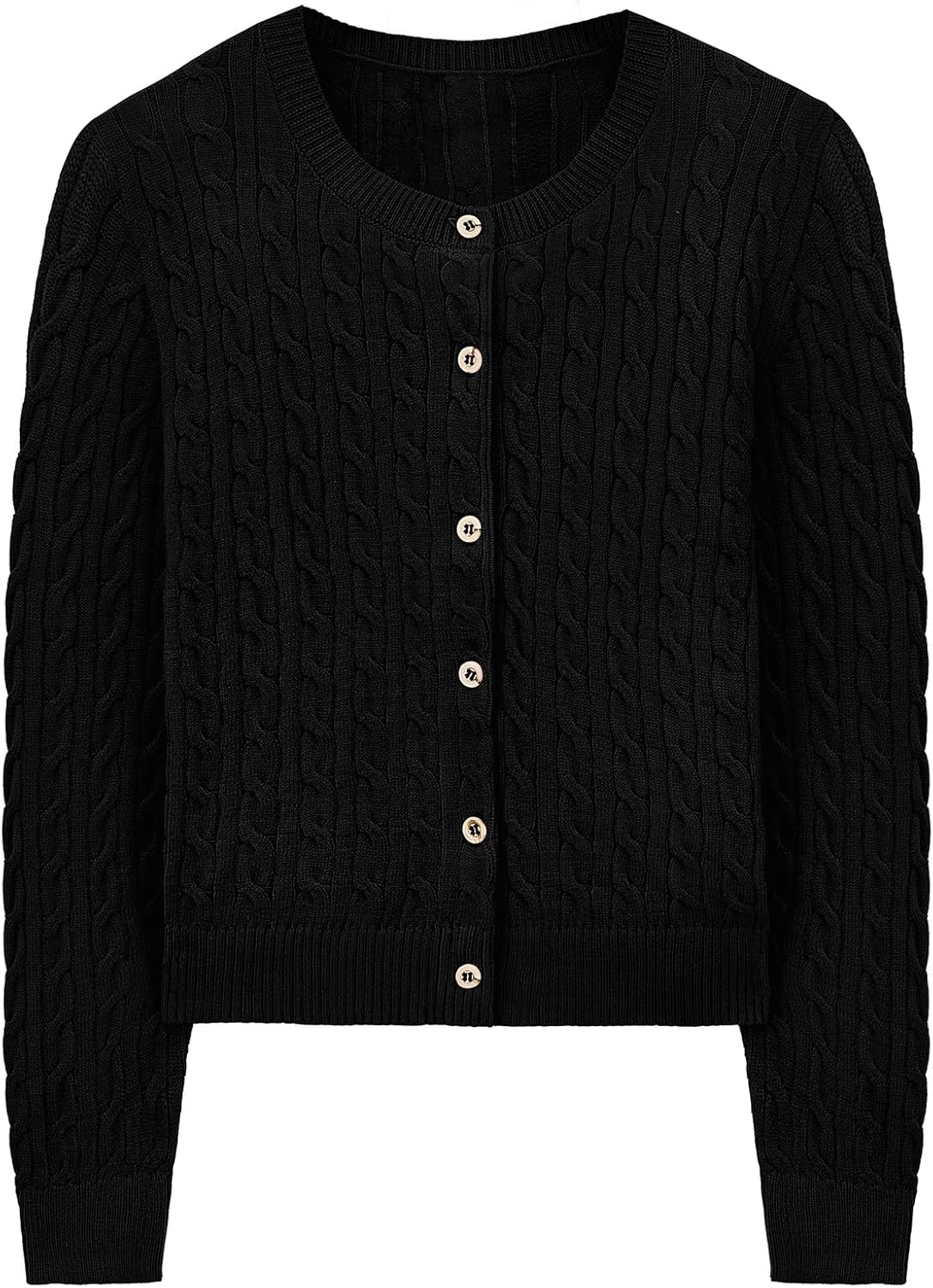 WIHOLL Women's Cable Knit Cardigan Sweater for Fall Fashion