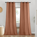 NICETOWN Caramel Linen Curtains for Kitchen and Bathroom Use