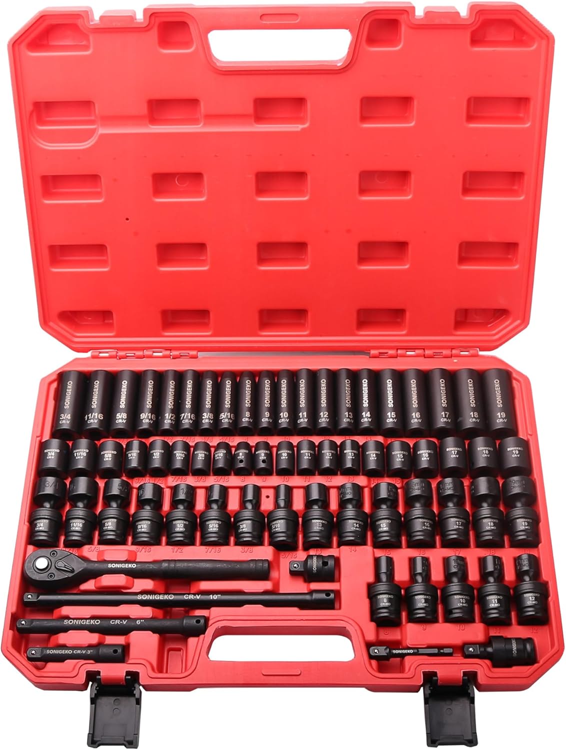67-Piece 3/8in Impact Socket Set for High Torque Applications