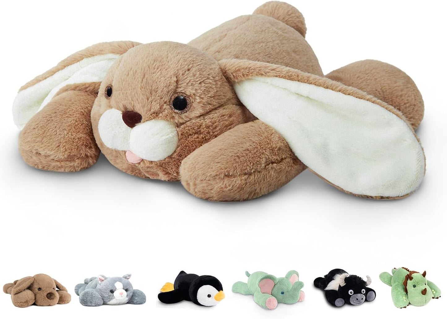 Niuniu Daddy 20in Bunny Weighted Stuffed Animal for All Ages