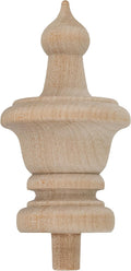 Turned Birch Wooden Finial 3 1/2 in - Unfinished Decorative Finial