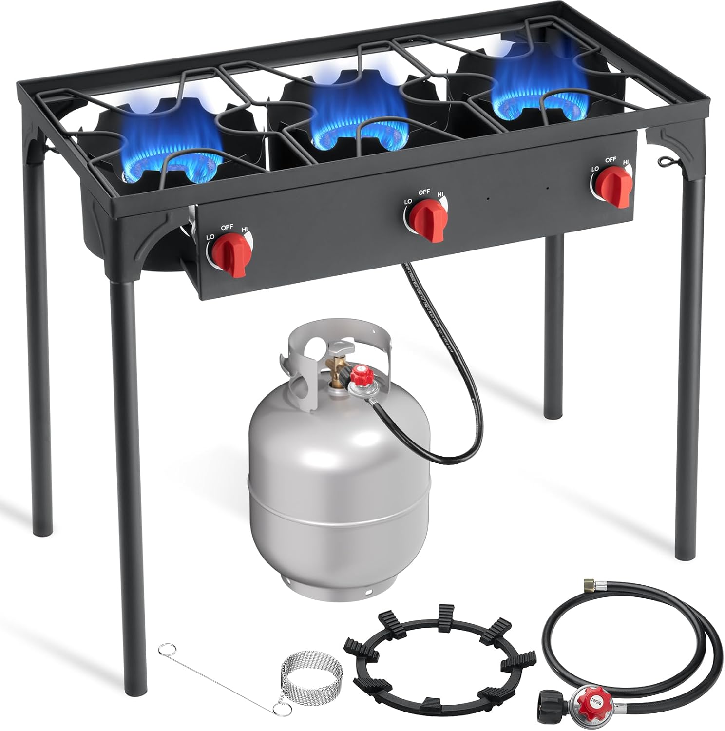 Portable Camping Stove with 225,000 BTU High Efficiency Burners