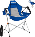 Hammock Chair with Footrest and Pillow - Oversized Folding Rocker