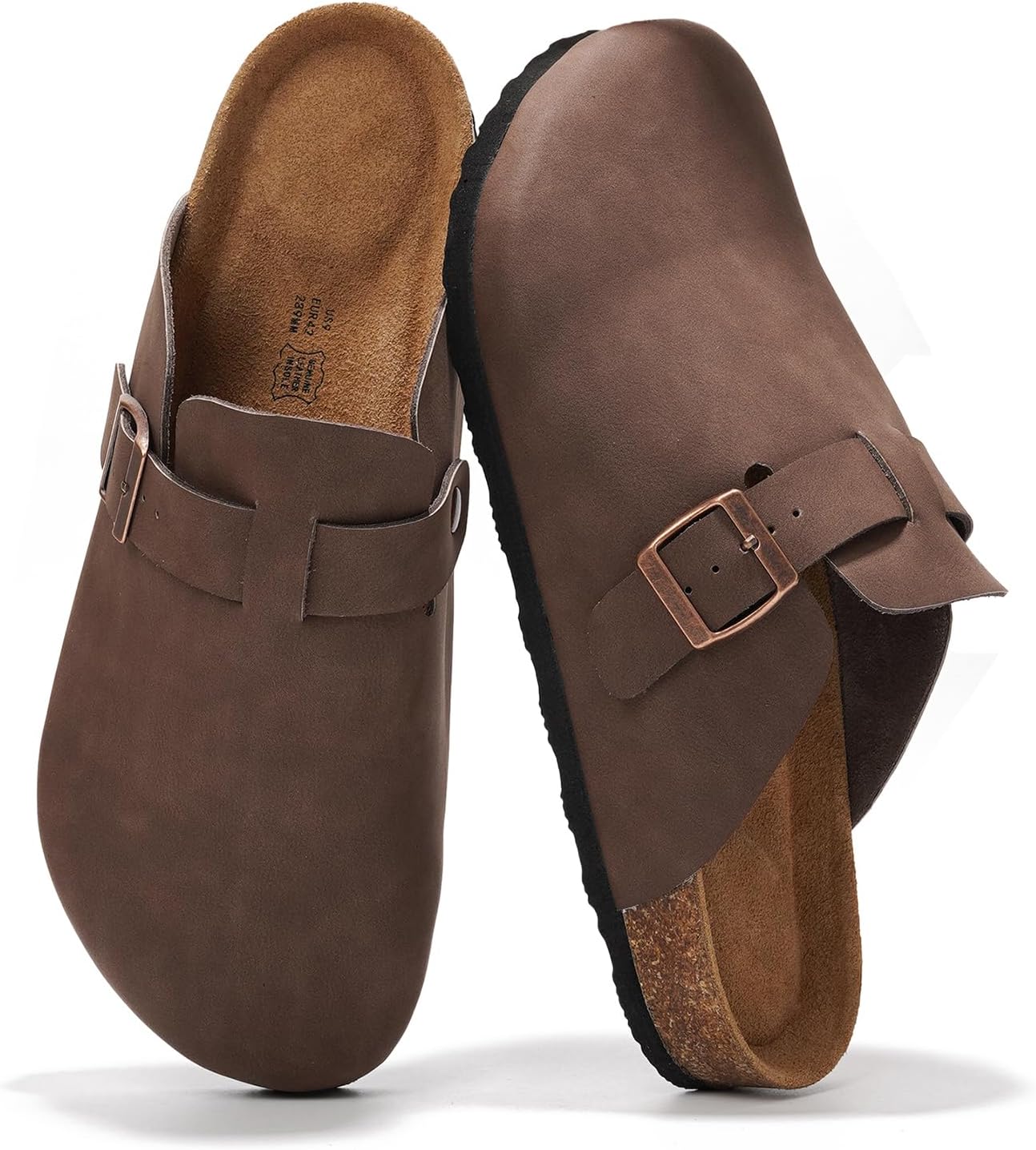 Project Cloud Mens Clogs - Genuine Leather Memory Foam Comfort