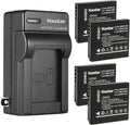 1900mAh 4-Pack Battery and AC Charger Replacement for Panasonic Lumix