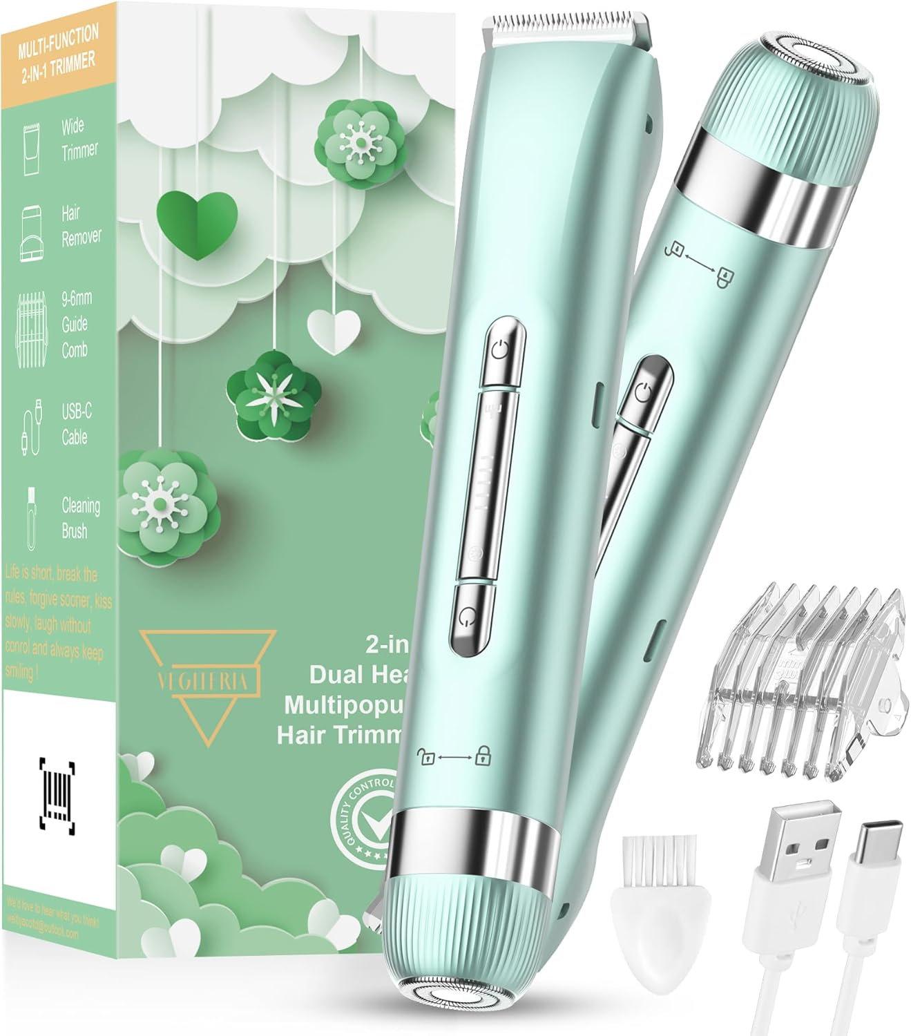 Electri Razors for Women: 2 in 1 Bikini Trimmer for Smooth Skin