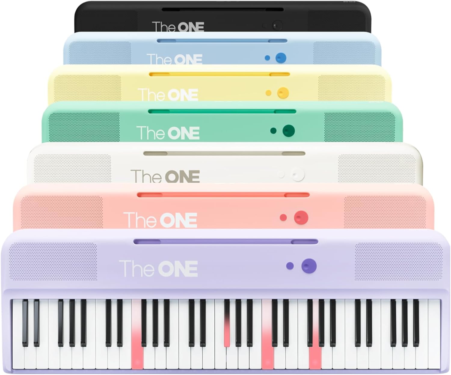 The ONE Smart Keyboard - 61 Lighted Keys, 256 Tones, Built-in LED Lights - Purple