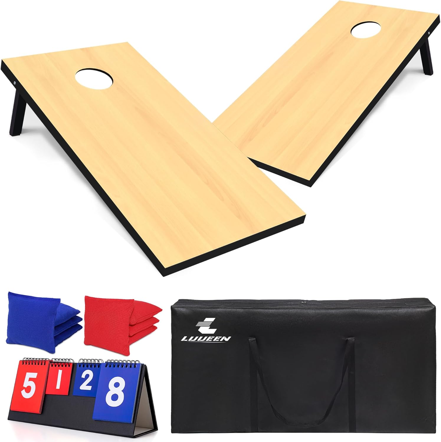 Premium Regulation Size Cornhole Boards Set with Bean Bags