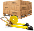 Flat Hook Ratchet Straps 2 in x 30 ft (320-Pack) - Heavy Duty Tie