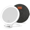 10X Travel Magnifying Mirror with Rechargeable LED Light - Portable