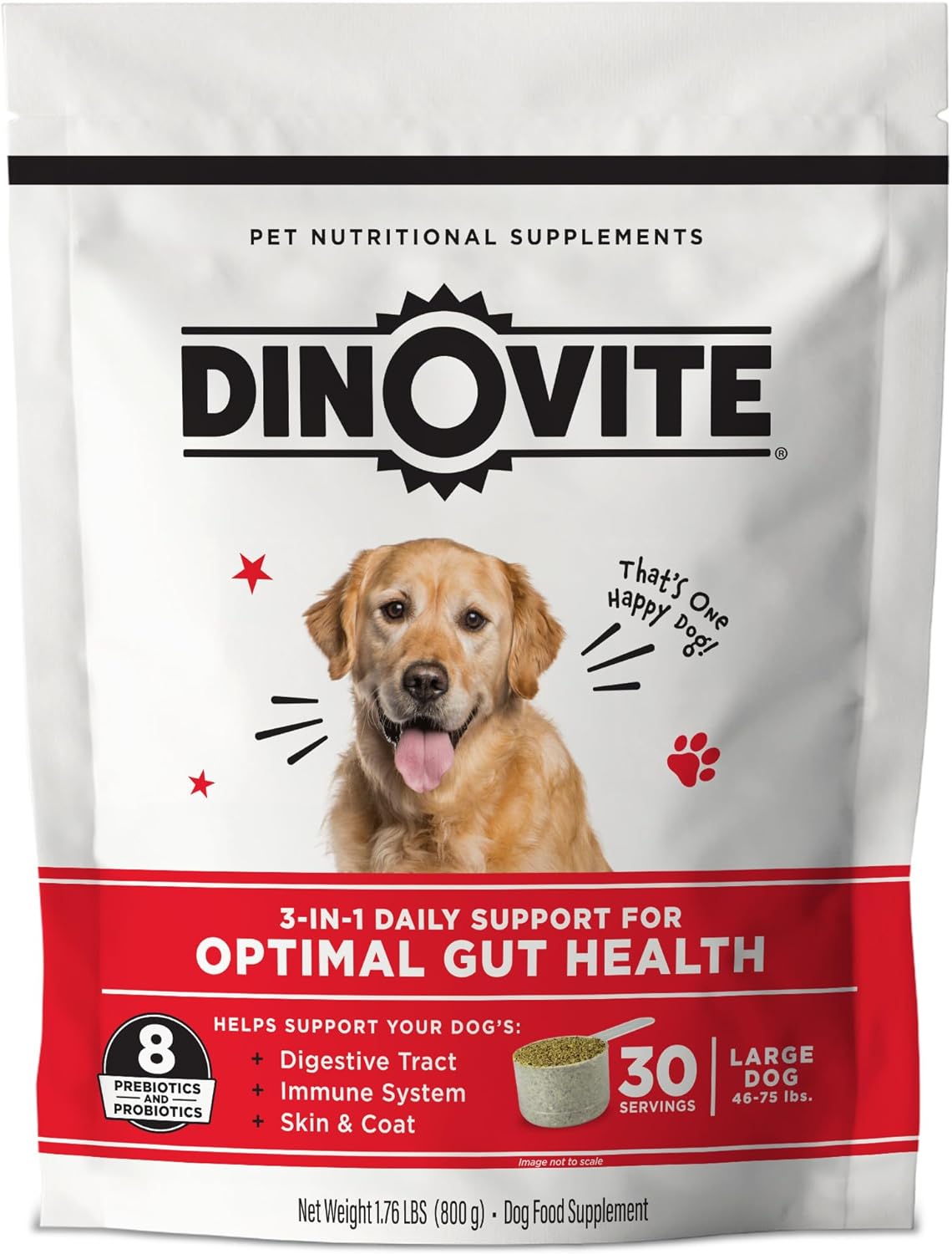 Dinovite Probiotic Supplement for Dogs - Omega 3 Hot Spot Relief