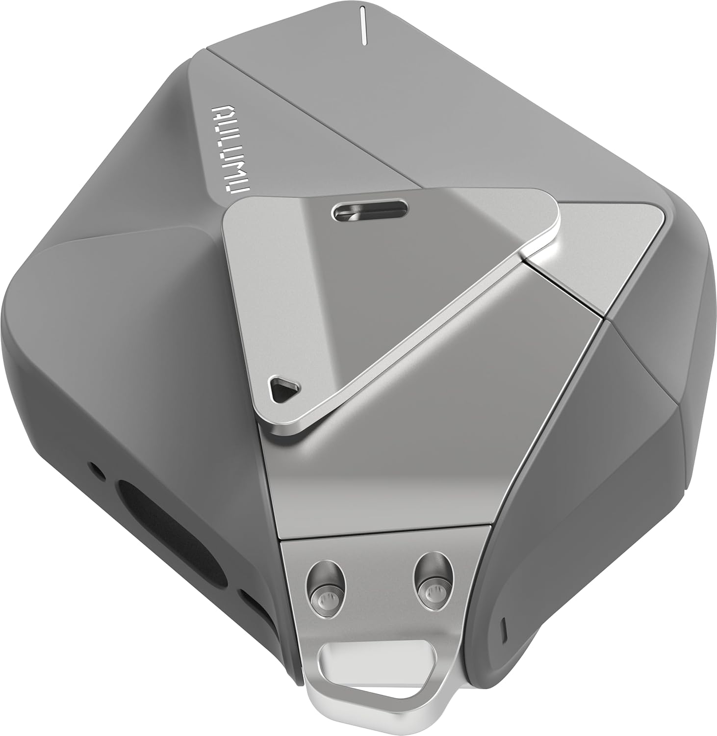 Aulumu A29 Geometric AirPods 4 Case with Lock - Grey