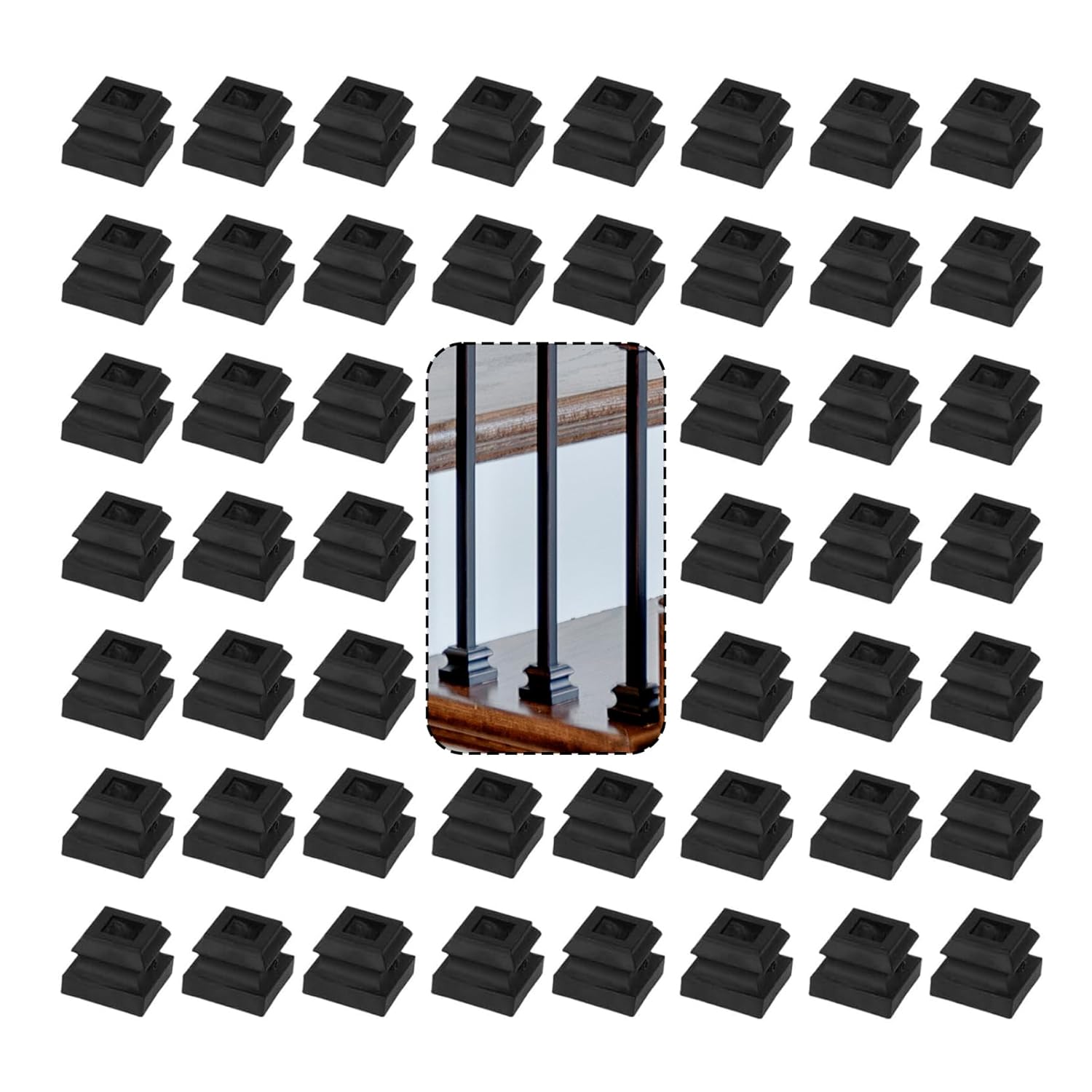50-Pack Iron Baluster Shoes for 1/2in Square Iron Balusters