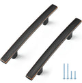Cabinet Handles 3 Inch Oil Rubbed Bronze Drawer Pulls - Classic Curved